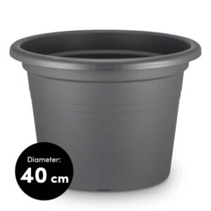 Cylindro plastpotte | Ø 50 cm | Antrasitt