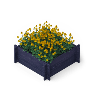 Klassisk opphøyd bed i treverk 80 x 80 cm