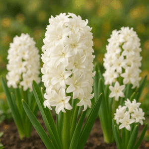 Dobbel hvit hyasint | 3 blomsterløk av Svibler