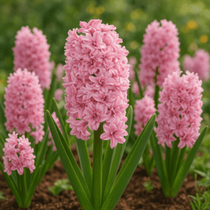 Dobbel rosa hyasint | 3 blomsterløk av Svibler