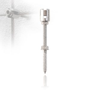 Veggfeste med kryss | Syrefast stål | For 4 mm wire