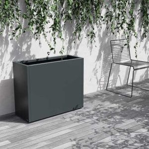Plantekasse i stål | 100x40x80 cm | Antrasitt