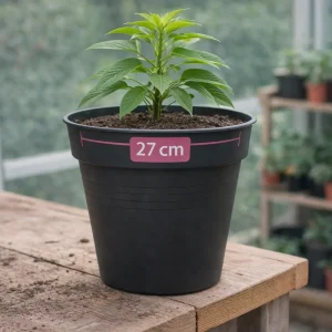 Blomsterpotte Camelie | Antrasitt | 27 cm